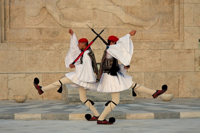 Athens - Evzones changing of the guard at Syntagma